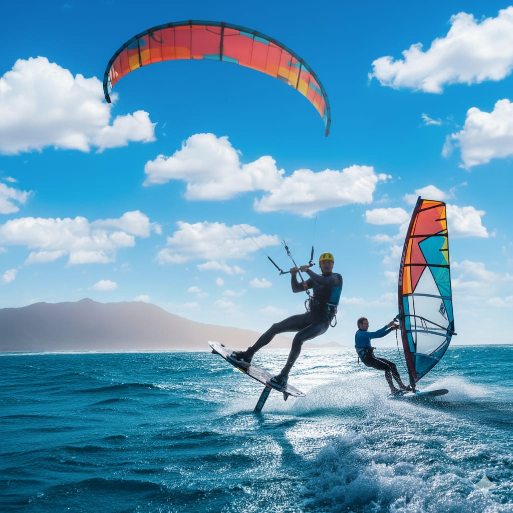 Kitesurfing i Windsurfing